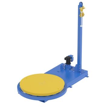 Steel Semi-Automatic Stretch Wrap Machine 54 In. Turntable Diameter 5,000 Lb. Capacity Blue / Yellow 54" Semi Automatic Stretch Wrap Machine - SWA-54