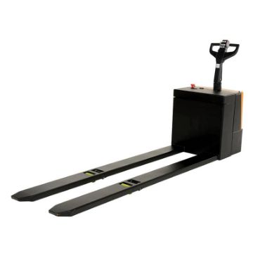 Steel Fully Powered Electric Pallet Truck with Rider Platform 27 In. x 96 In. 4500 Lb. Capacity Black Electric Pallet Truck with 4500 lb Capacity - 27X96 Forks & Rider Platform - EPT-2796-45