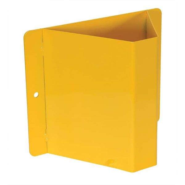 Steel Truck Mounted Wheel Chock Holder, Yellow - TMCH-RWC-8