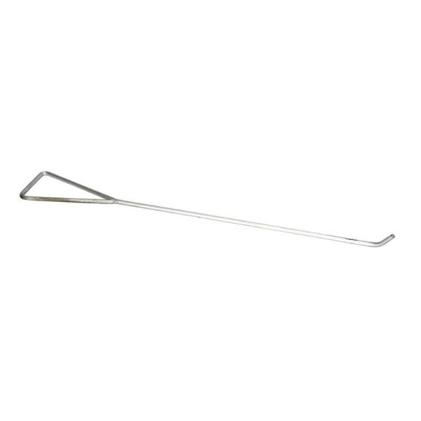 Rail Car Wheel Chock Hook, 4-3/4 In Wide x 1-3/4 In High x 30 In Long, Silver - RC-WC-HOOK