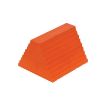 Urethane Standard Eye Bolt Wheel Chock, 6 In Wide x 9-1/2 In High x 8 In Deep, 20 Ton Capacity, Orange - URWC-8