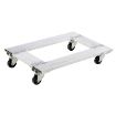 Aluminum Channel Dolly with Hard Rubber Casters, 21 In Wide x 30 In Long, 900 Lb Capacity, Silver - ACP-2130-9