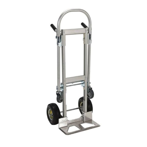 Aluminum Convertible Hand Truck, 500 Lb Capacity, Silver - CAHT-500