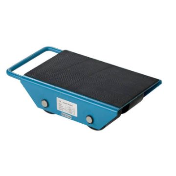 Steel Fixed Machinery Skates 15-3/4 In. x 8 In. x 3-3/4 In. 6,000 Lb. Capacity Blue Fixed Machinery Skates 3 Ton Capacity - FMS-3