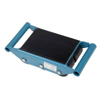 Steel Fixed Machinery Skates 16-1/4 In. x 8-1/2 In. x 4 In. 12,000 Lb. Capacity Blue Fixed Machinery Skates 6 Ton Capacity - FMS-6