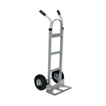 Aluminum Dual Handle Hand Truck 19 In. x 20 In. x 51-1/4 In. 500 Lb. Capacity Silver 2 Handle Alum Hand Truck Pneumatic - DHHT-500A - DHHT-500A
