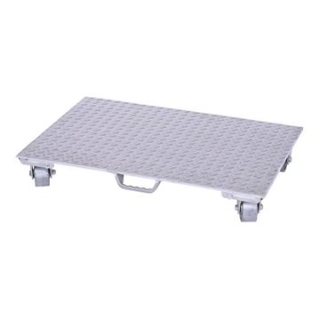 Aluminum Plate Dolly with Cast Steel Wheels and Handle 36 In. x 24 In. x 6 In. 2800 Lb. Capacity Silver Aluminum Dolly W/Stl Wheels & Handle 24x36 - Part# PDA-2436-C-S-H - PDA-2436-C-S-H