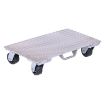 Aluminum Dolly W/Rubber Wheels/Handle 16x27 - Part# PDA-1627-R-S-H - PDA-1627-R-S-H