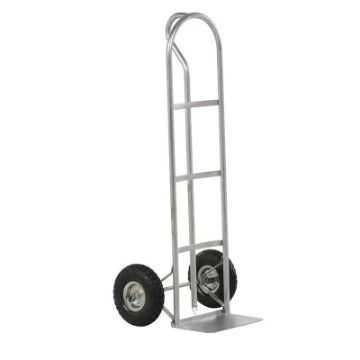 Galvanized Steel P-Handle Truck with Pneumatic Wheels 500 Lb. Capacity Gray Steel P-Handle Truck 500 Lb Pneumatic - SPHT-500S