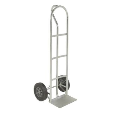 Galvanized Steel P-Handle Truck with Hard Rubber Wheels 500 Lb. Capacity Gray Steel P-Handle Truck 500 Lb Hard Rubber - SPHT-500S-HR