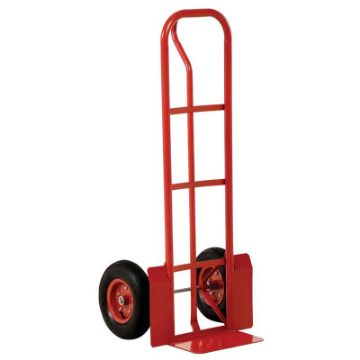 Steel P-Handle Truck with Pneumatic Wheels 600 Lb. Capacity Red Steel P-Handle Truck 600 Lb Pneumatic - SPHT-600S-IND