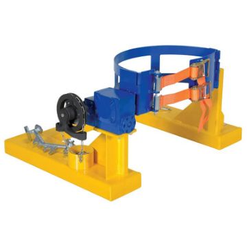 Steel Fork Truck Drum Carrier/Rotator For Steel Drums 55 Gallon 2000 Lb. Capacity Yellow Fork Truck Drum Carrier / Rotator 2,000 Lb Capacity - DCR-205-20 - DCR-205-20