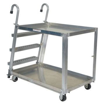Aluminum Stock Picker with Steel Ladder 44 In. x 27-7/8 In. x 50-3/16 In. 660 Lb. Capacity Stock Picker Aluminum 28 X 40 660 Lb., SPA2-2840 - SPA2-2840
