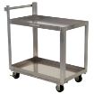 Alum Service Cart W/ Two 22 X 36 Shelves - SCA2-2236 - SCA2-2236