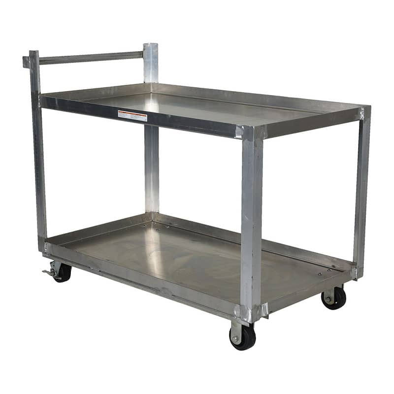 Aluminum Service Cart 2 Shelves 42-1/4 In. x 27-7/8 In. x 40-1/2 In ...