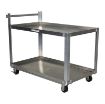 Alum Service Cart W/ Two 28 X 48 Shelves - SCA2-2848 - SCA2-2848