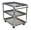 Alum Service Cart W/ Three 28X48 Shelves - SCA3-2848 - SCA3-2848