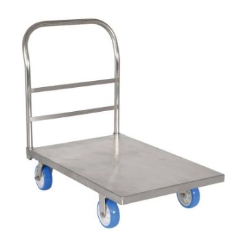 201 Stainless Steel Platform Truck 24 x 36 In. Deck 2,000 Lb. Static Capacity Silver Stainless Steel Platform Truck 24X36 - SSPT-2436