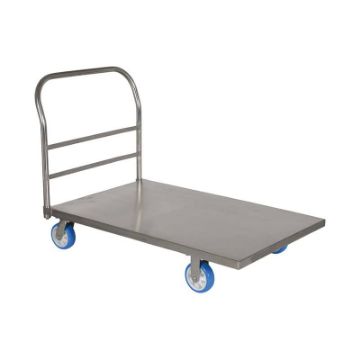 201 Stainless Steel Platform Truck 30 x 48 In. Deck 2,000 Lb. Static Capacity Silver Stainless Steel Platform Truck 30X48 - SSPT-3048