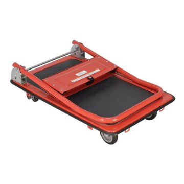 Steel Folding Handle Platform Truck 29 In. x 19 In. x 10 In. 330 Lb. Capacity Red Vestil Steel Folding Handle Platform Truck 29 In. x 19 In. x 10 In. 330 Lb. Capacity Red - SFT-1929