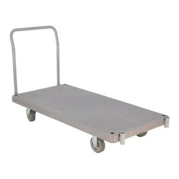 Plastic Heavy Duty Platform Truck 1 Handle 63-1/2 In. x 30 In. x 34 In. 2000 Lb. Capacity Gray HD Plastic Platform Truck 1 Handle 2K. 30X60 in. - PPT-2-41