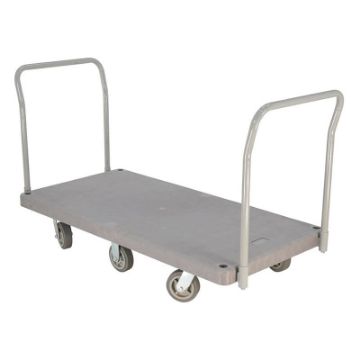 Plastic Heavy Duty Platform Truck 2 Handles 67-1/2 In. x 30 In. x 34 In. 3000 Lb. Capacity Gray HD Plastic Platform Truck 2 Handles 3K. 30X60 in. - PPT-3-62