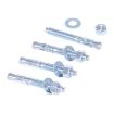 Vestil Steel Concrete Sleeve Anchor Bolts 4 Pack 3/8 In. x 3 In. Silver
