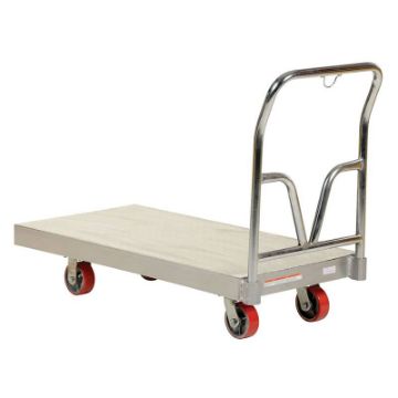 Aluminum sheet deck platform trucks in various sizes. Aluminum Sheet Deck Platform Truck