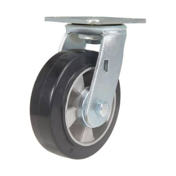 Soft Rubber Provides A Smooth Cushioned Ride For Delicate Products. Mold On Rubber On Aluminum Casters
