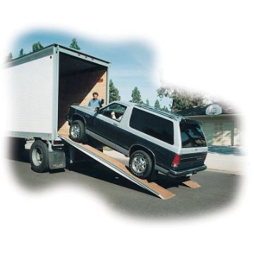 Fiberglass split auto-loader ramp for movers or loading automobile onto trucks. Vestil FAL-3610-50 Fiberglass Split Ramp Autoloader - Heavy Duty