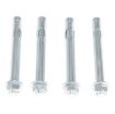 Steel Concrete Sleeve Anchor Bolts, 4 Pack, 3/4 In Diameter x 6 In Long, Silver
