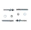 Steel Concrete Sleeve Anchor Bolts, 4 Pack, 3/8 In Diameter x 3 In Long, Silver