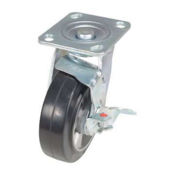 Soft Rubber Provides A Smooth Cushioned Ride For Delicate Products. Mold On Rubber On Aluminum Casters