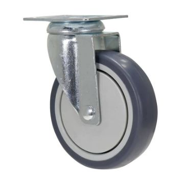 Industrial Caster, thermoplastic polyurethane rubber casters, Model; CST-B23-TPR-GRP Thermoplastic Polyurethane Rubber Casters