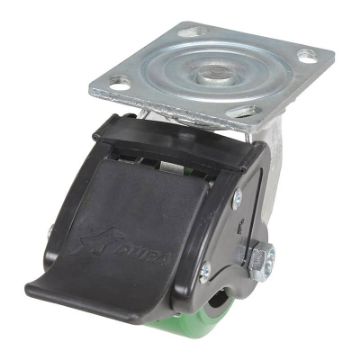 Caster thread is 100% polyurethane. This caster is a great upgrade for standard polyurethane casters. Polyurethane Duratough Casters