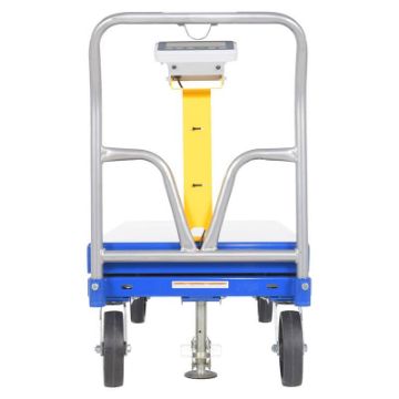 Steel Platform Truck 3600 lb. Capacity 24X48 W/Scale and 8"x2" Glass Filled Nylon casters. Part #: SPT-SCL-GRP Steel Platform Trucks w Weigh Scale